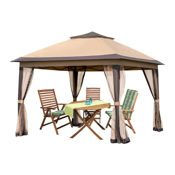 PAMAPIC Pop Up Canopy With Netting Gazebo Manuals