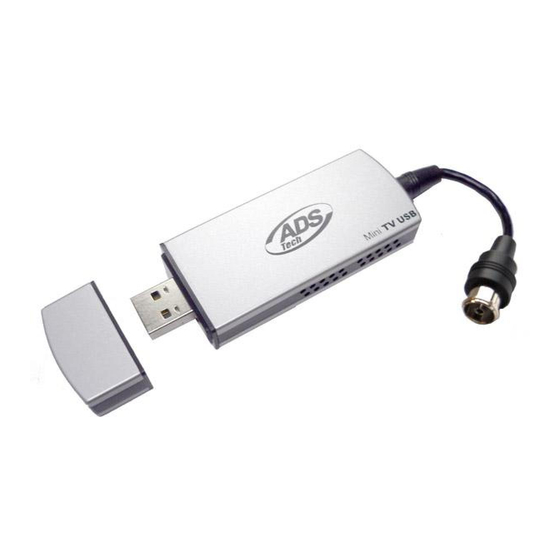 ADS Technologies MINI TV USB - PART 2 Quick Manual