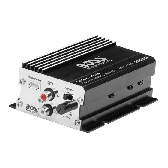 Boss Audio Systems CE102 Manual Del Usuario