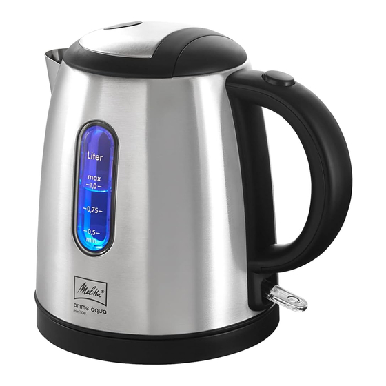 Melitta Prime Aqua mini Top Operating Manual