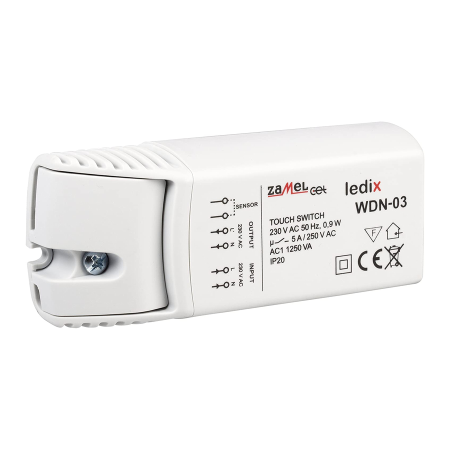 Zamel Ledix WDN-03 Quick Manual