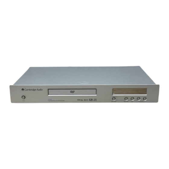 User Manuals: Cambridge Audio DVD85 DVD Player
