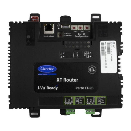 CARRIER IVU XT ROUTER INSTALLATION AND STARTUP MANUAL Pdf Download