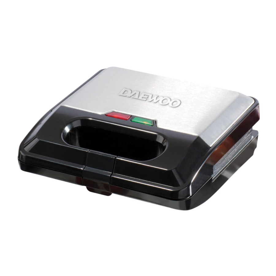 Daewoo SDA1562 - 3-in-1 Snack Maker Manual
