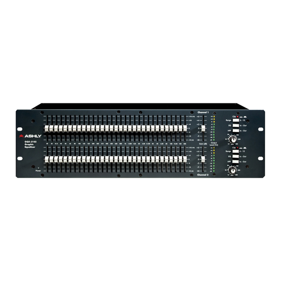 Ashly GQX-3102 Operating Manual