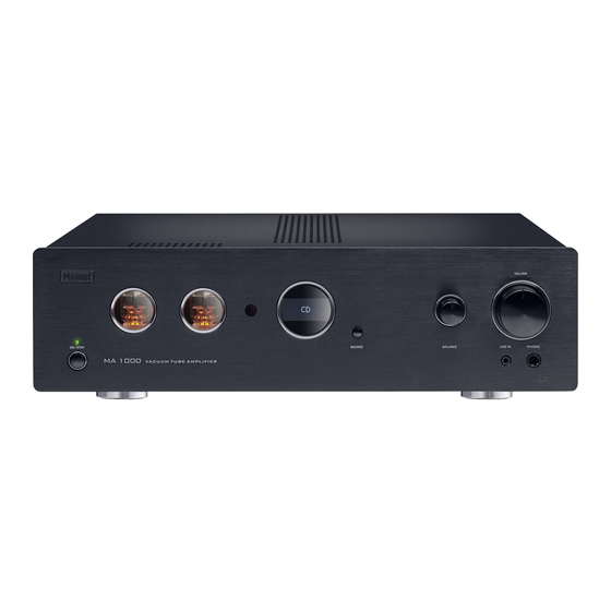 User Manuals: Magnat Audio MA1000 Integrated Amplifier