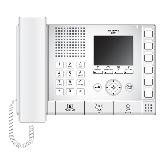 Aiphone IX-MV Installation Manual