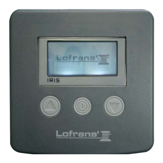 Lofrans Iris Installation And User Manual