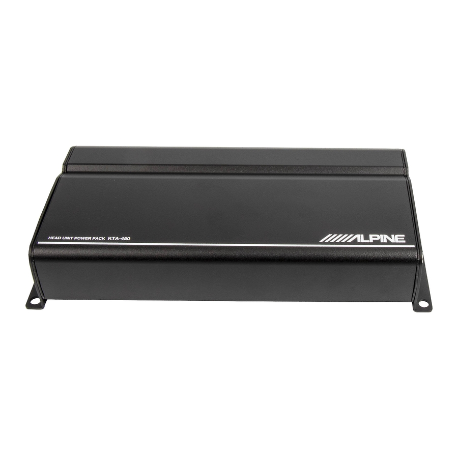 Alpine KTA-450 Owner's Manual