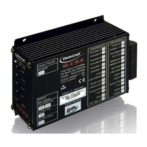 ElectroCraft SCA-LE-30-03 Servo Drive Manuals
