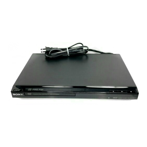 Sony DVP-SR400P Manuals