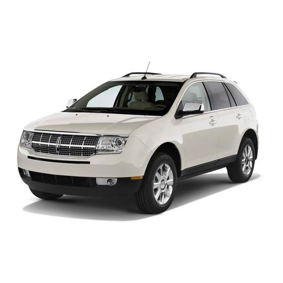 Lincoln 2009 MKX Quick Reference Manual