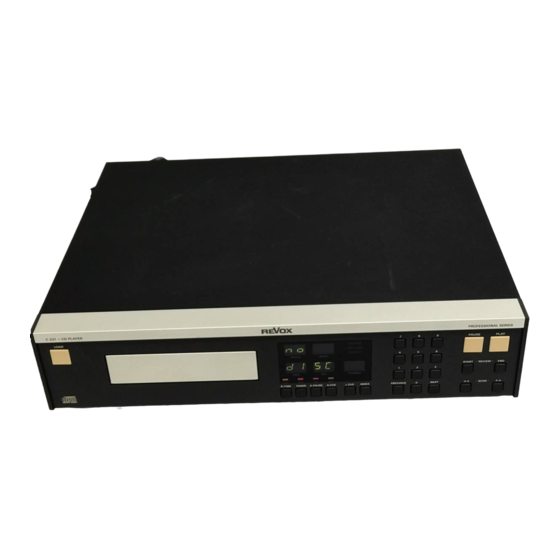 Revox C 221 Operating And Service Lnstructions