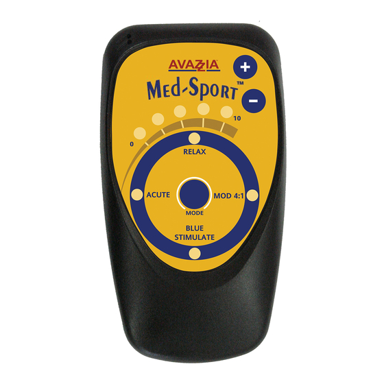 AVAZZIA Med-Sport OTC Manual