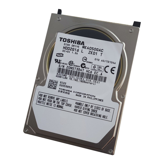 Toshiba MK4050GAC Specifications
