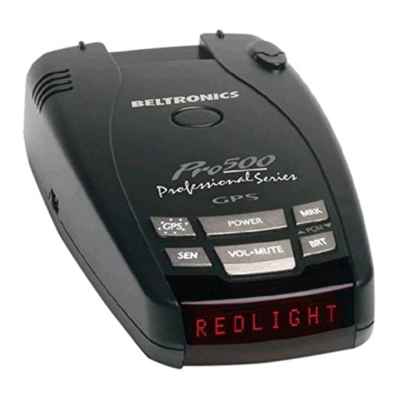 Beltronics Pro500 Owner's Manual
