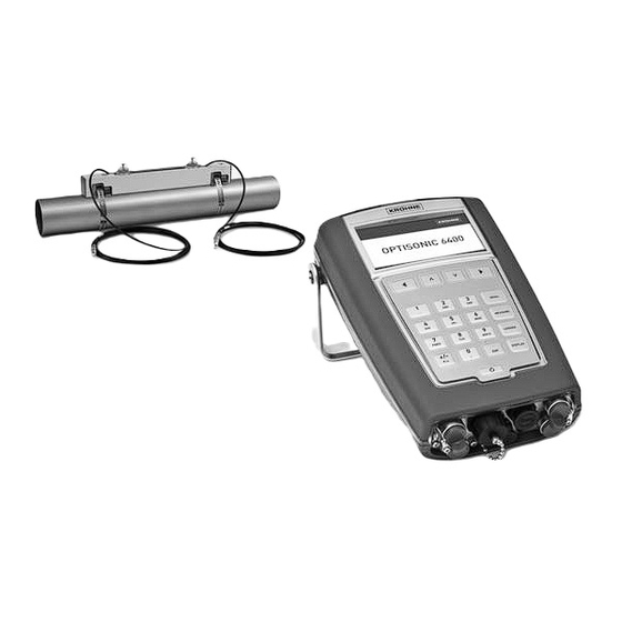 KROHNE OPTISONIC 6400 Handbook