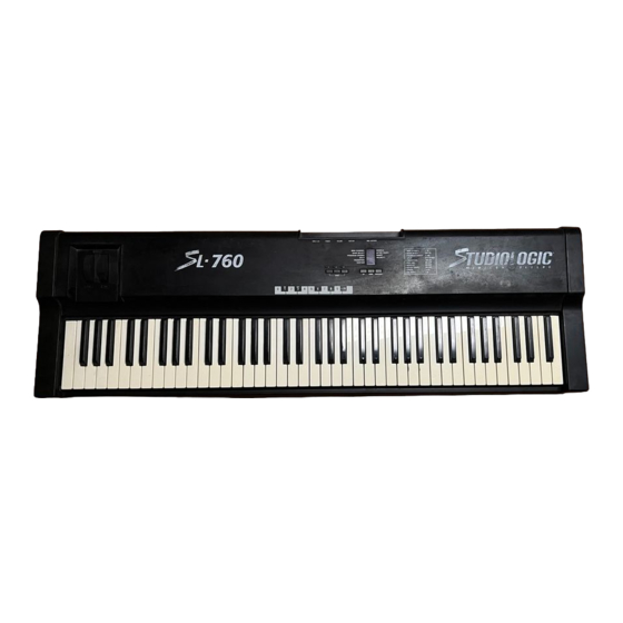 Studiologic SL-760 Instruction Manual