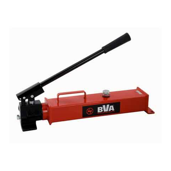 BVA Hydraulics P4301M Hydraulic Hand Pump Manuals