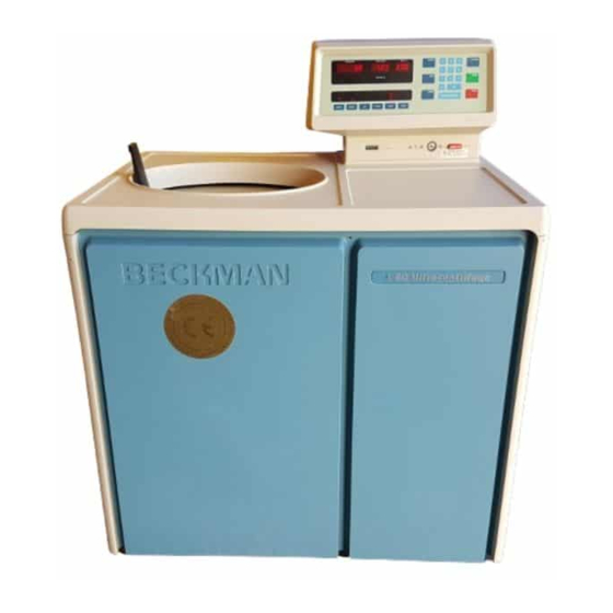 Beckman Coulter Optima L Series Instructions For Use Manual