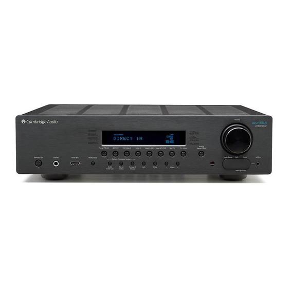 azur 551R V2 User Manual