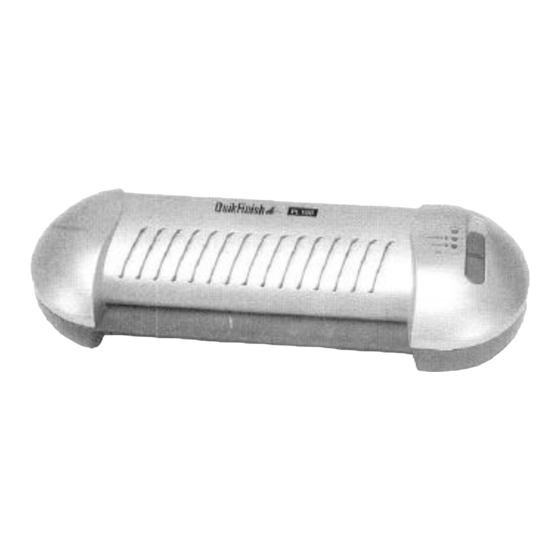 Banner American QuikFinish PL100 Operating Instructions