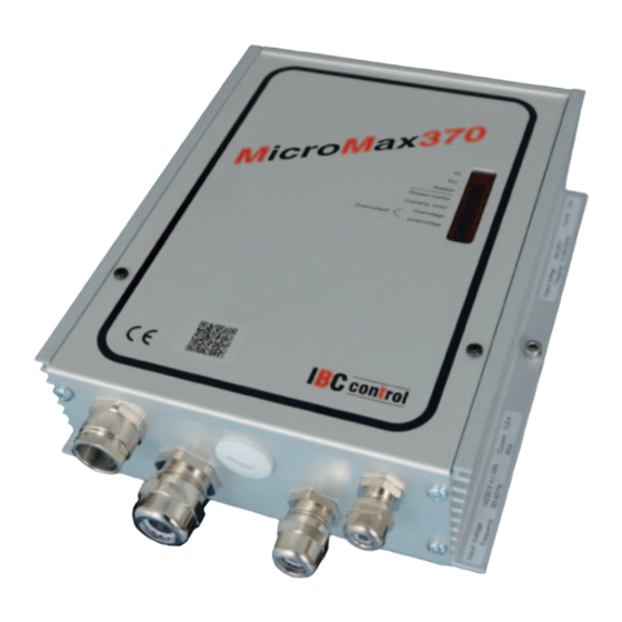 IBC control MicroMax370 Manuals