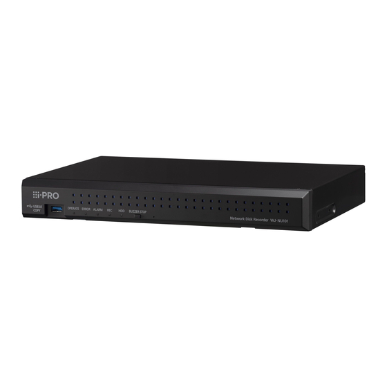 i-PRO WJ-NU101K Series Important Information Manual