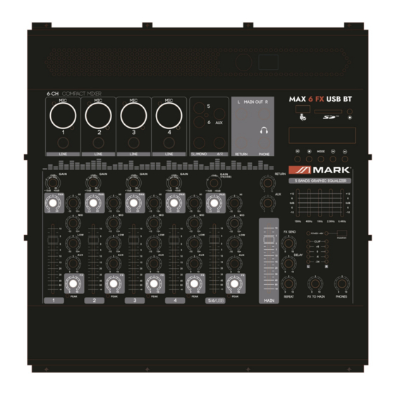 Mark MAX FX USB BT Series Manuals