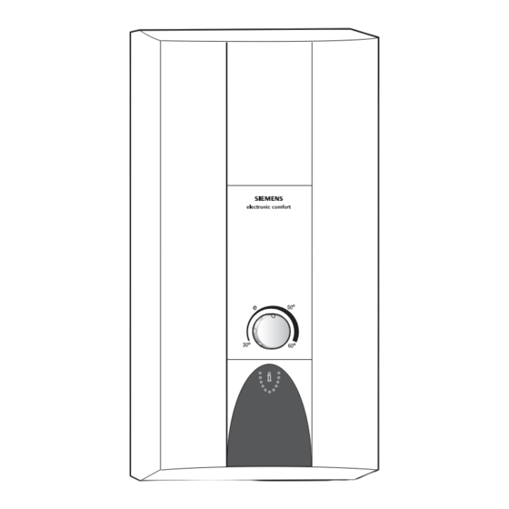 Siemens DE 12415 Installation And Operating Instructions Manual