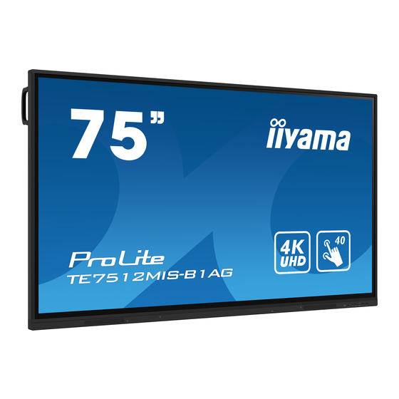 Iiyama ProLite TE7512MIS User Manual