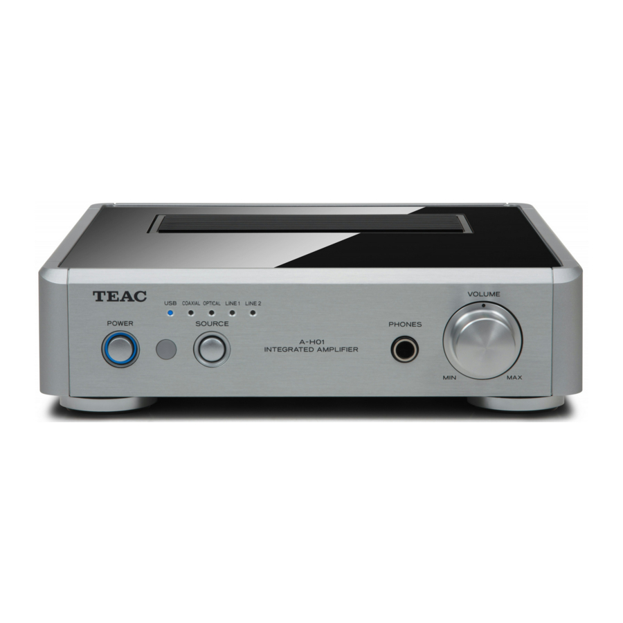 Teac A-H01 - Stereo Amplifier Manual