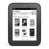 Barnes and Noble NOOK Simple Touch with GlowLight User Manual