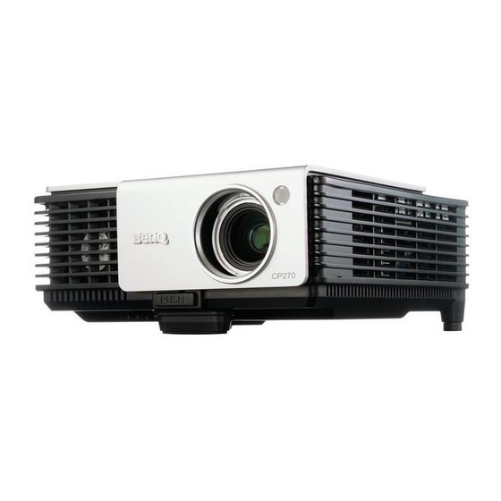 BENQ CP270 XGA DLP PROJECTOR USER MANUAL Pdf Download ManualsLib
