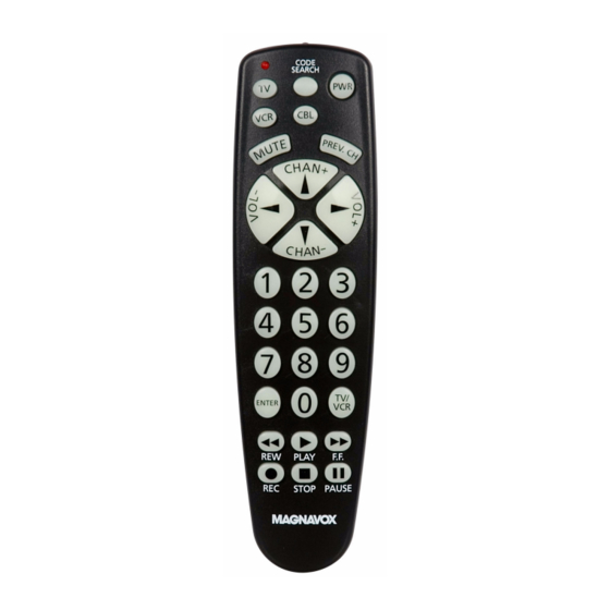 MAGNAVOX MRU3300 UNIVERSAL REMOTE CONTROL SPECIFICATIONS Pdf Download