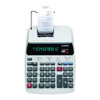 Canon P170DH - Desktop Calculator, 12-Digit Fluorescent Instructions