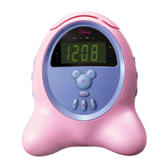 DISNEY DCR5000P PRINCESS CLOCK RADIO USER MANUAL Pdf Download