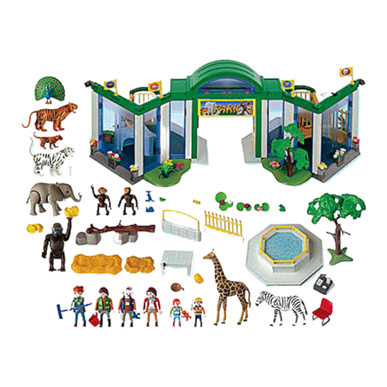 PLAYMOBIL O2260 ZOO Panneau Rouge Affiche Informations Animaux Parc 3240 