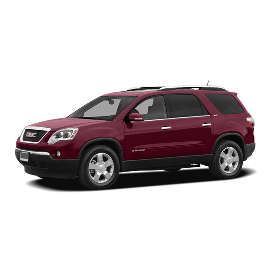 GMC Acadia 2008 Getting To Know Manual