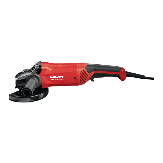 Hilti AG 230-20D Original Operating Instructions