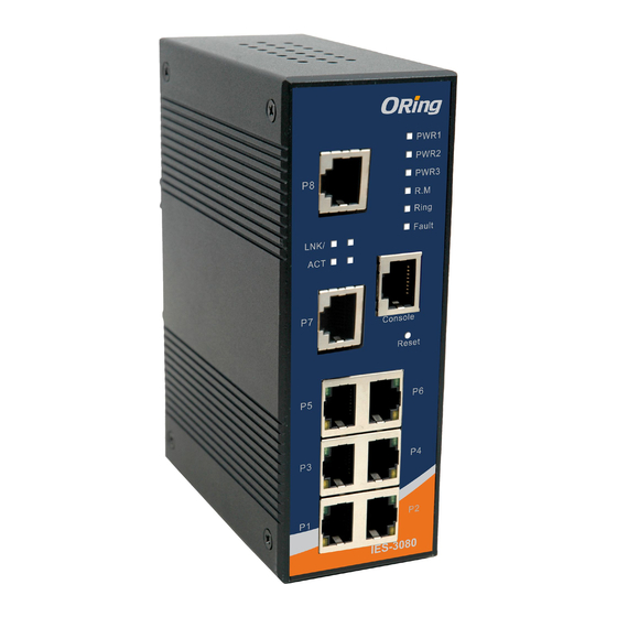 ORiNG IES-3080 Series Quick Installation Manual