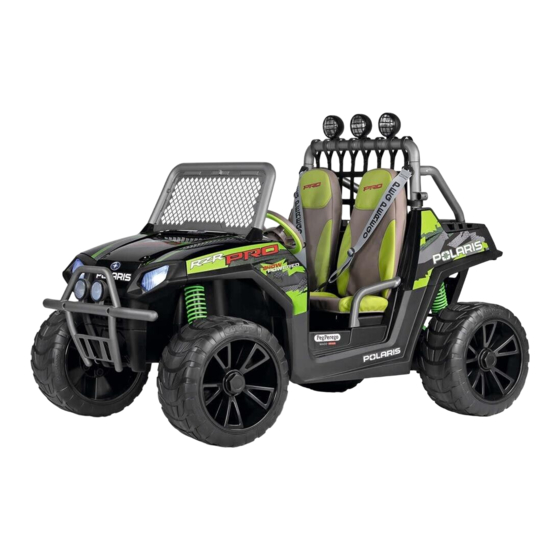 Peg-Perego Polaris RZR PRO Green Shadow Use And Care Manual