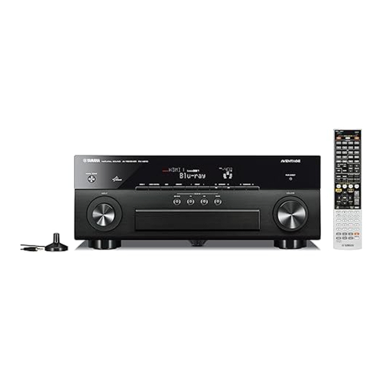 Yamaha RX-A810BL Easy Setup Manual