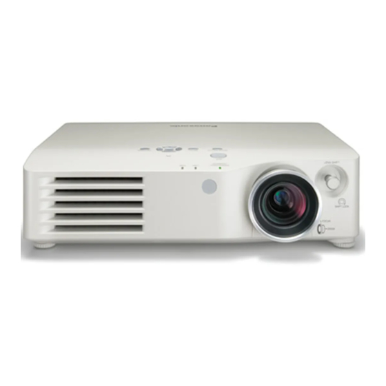 Panasonic AX200U - LCD Projector - HD 720p Manuals
