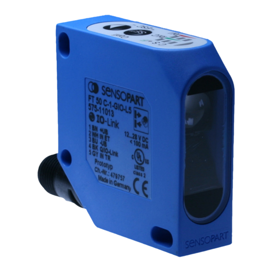 Sensopart FT 50 C-2-GIO-L5 Mounting And Operating Instructions