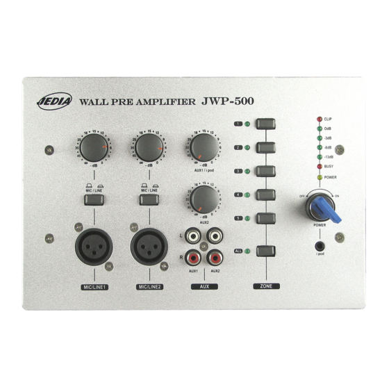 Jedia JWP-500 Amplifier Manuals