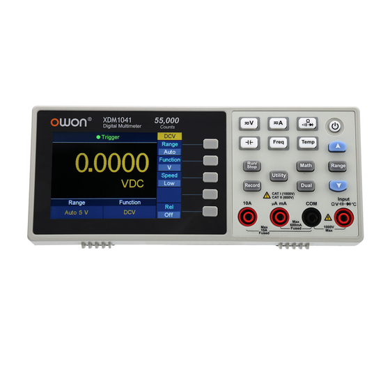 Owon XDM1000 Series User Manual