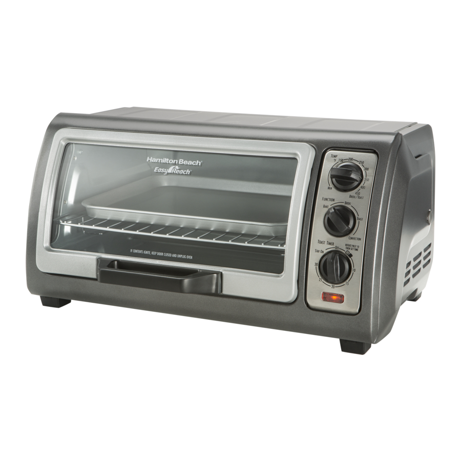 Hamilton Beach 31126 6-Slice Toaster Oven Manual