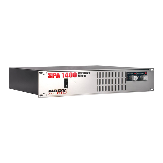 Nady Audio SPA 1400 Owner's Manual