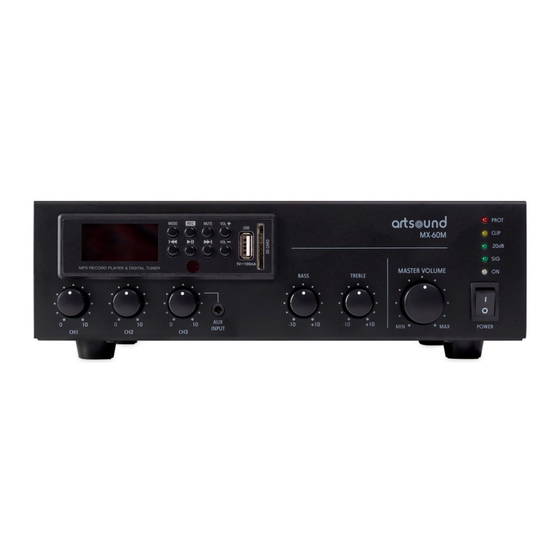 Artsound MX-60(M) Operating Manual